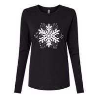 Christmas Mathematics Snowflake Math Teacher Student Pajamas Womens Cotton Relaxed Long Sleeve T-Shirt