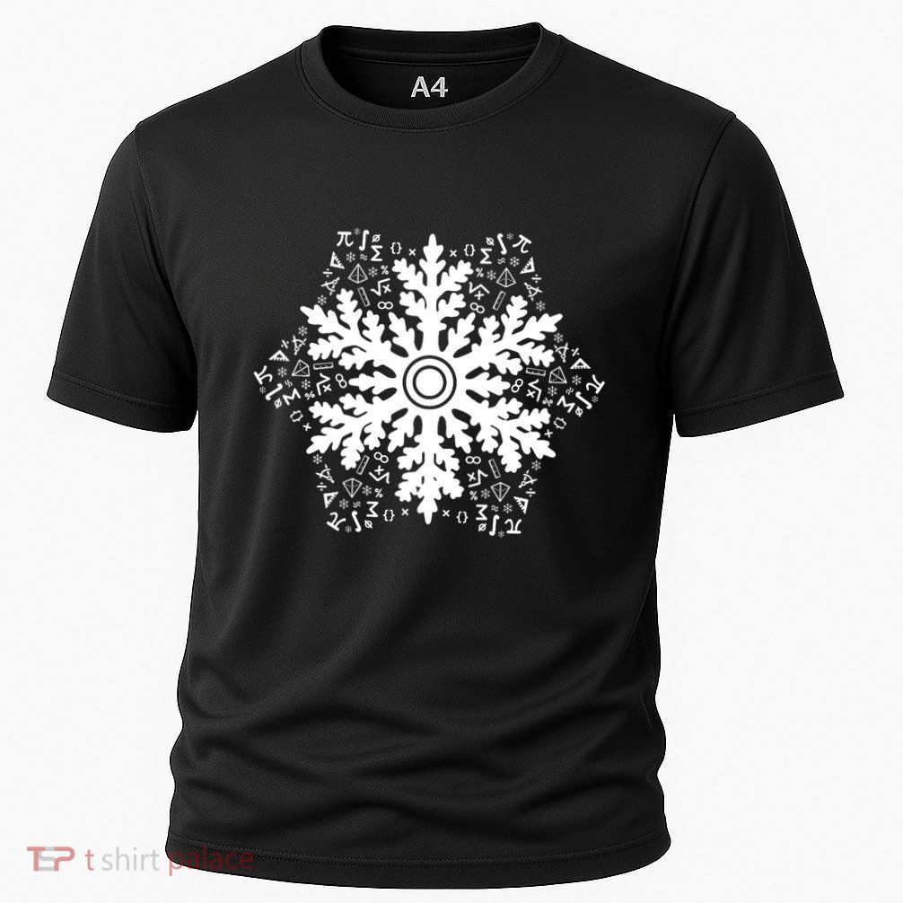 Christmas Mathematics Snowflake Math Teacher Student Pajamas Cooling Performance Crew T-Shirt
