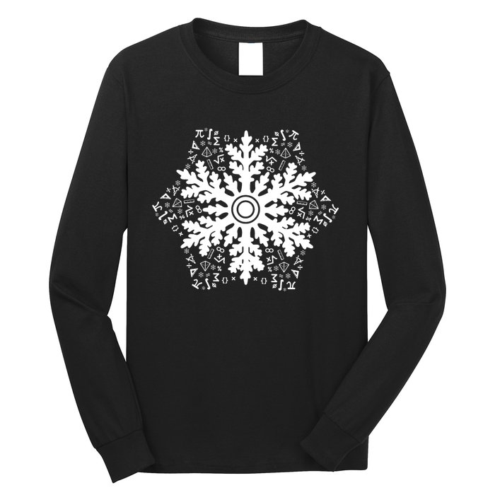 Christmas Mathematics Snowflake Math Teacher Student Pajamas Long Sleeve Shirt