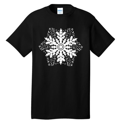 Christmas Mathematics Snowflake Math Teacher Student Pajamas Tall T-Shirt