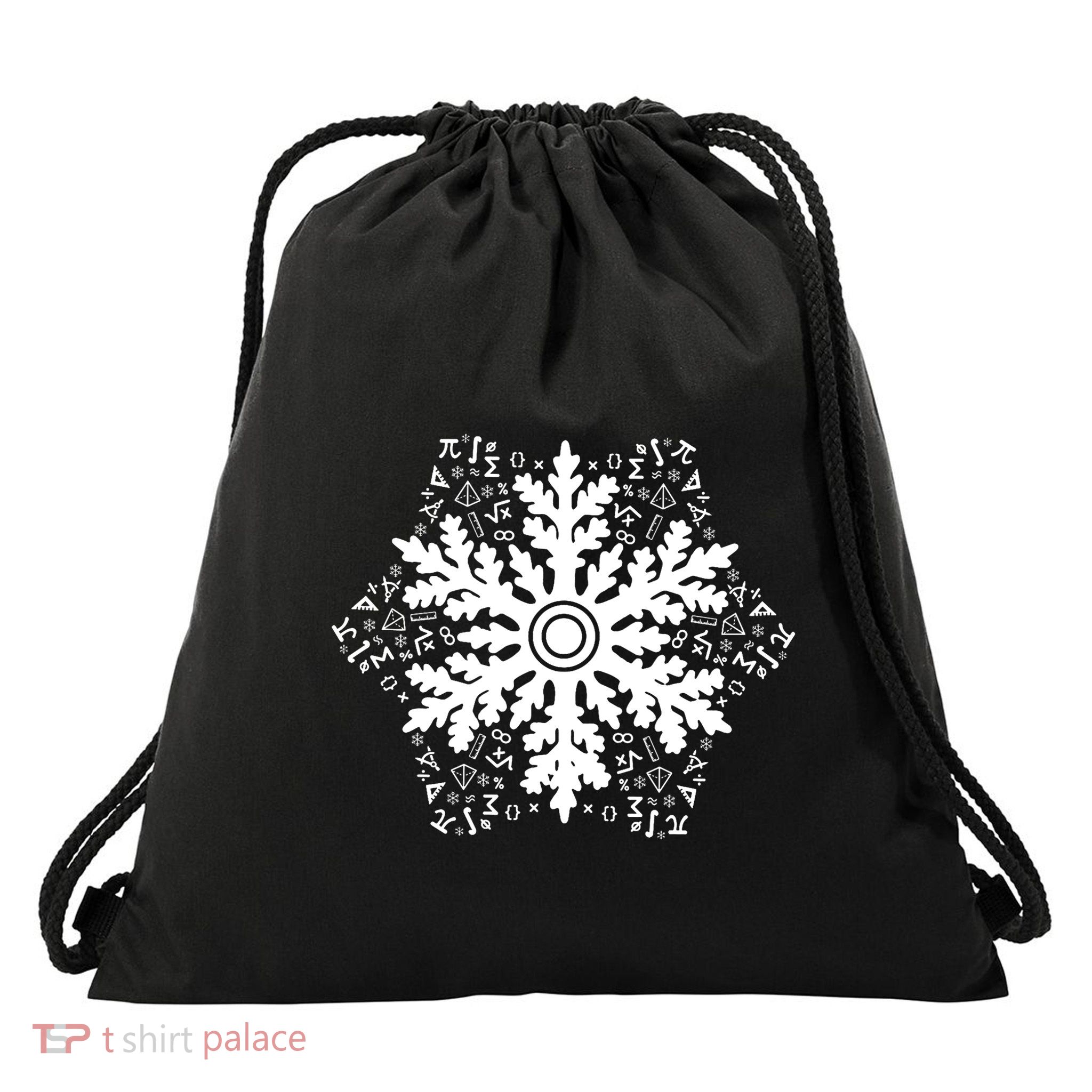 Christmas Mathematics Snowflake Math Teacher Student Pajamas Drawstring Bag
