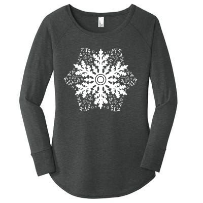 Christmas Mathematics Snowflake Math Teacher Student Pajamas Women's Perfect Tri Tunic Long Sleeve Shirt