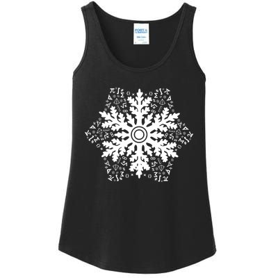 Christmas Mathematics Snowflake Math Teacher Student Pajamas Ladies Essential Tank