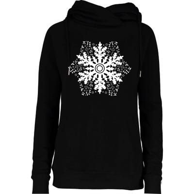 Christmas Mathematics Snowflake Math Teacher Student Pajamas Womens Funnel Neck Pullover Hood