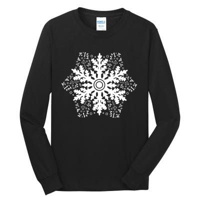 Christmas Mathematics Snowflake Math Teacher Student Pajamas Tall Long Sleeve T-Shirt