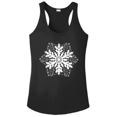 Christmas Mathematics Snowflake Math Teacher Student Pajamas Ladies PosiCharge Competitor Racerback Tank