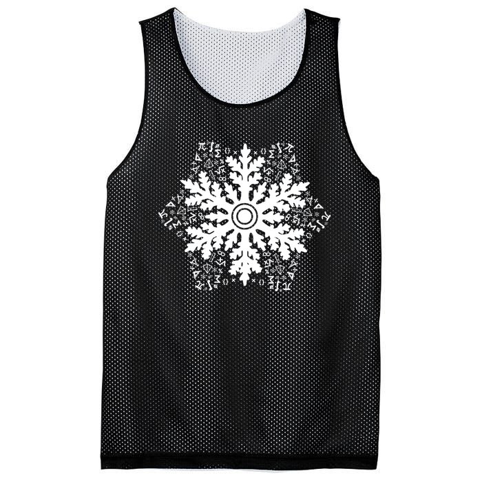 Christmas Mathematics Snowflake Math Teacher Student Pajamas Mesh Reversible Basketball Jersey Tank