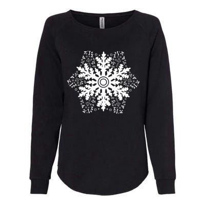 Christmas Mathematics Snowflake Math Teacher Student Pajamas Womens California Wash Sweatshirt