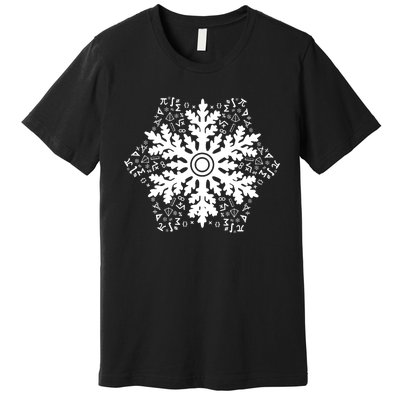 Christmas Mathematics Snowflake Math Teacher Student Pajamas Premium T-Shirt