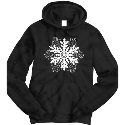 Christmas Mathematics Snowflake Math Teacher Student Pajamas Tie Dye Hoodie