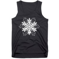 Christmas Mathematics Snowflake Math Teacher Student Pajamas Tank Top