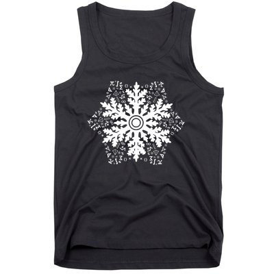 Christmas Mathematics Snowflake Math Teacher Student Pajamas Tank Top