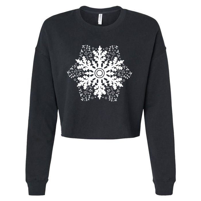 Christmas Mathematics Snowflake Math Teacher Student Pajamas Cropped Pullover Crew