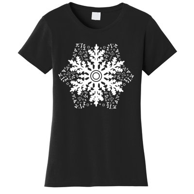 Christmas Mathematics Snowflake Math Teacher Student Pajamas Women's T-Shirt