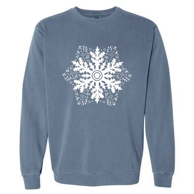 Christmas Mathematics Snowflake Math Teacher Student Pajamas Garment-Dyed Sweatshirt