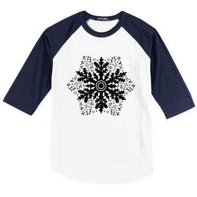 Christmas Mathematics Snowflake Math Teacher Student Pajamas Baseball Sleeve Shirt