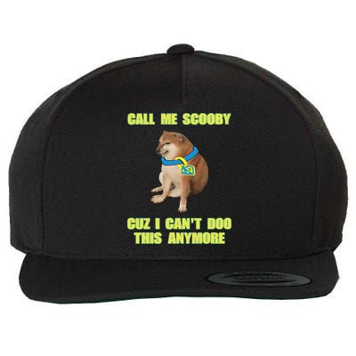 Call Me Scooby Cuz I Cant Doo This Anymore Wool Snapback Cap