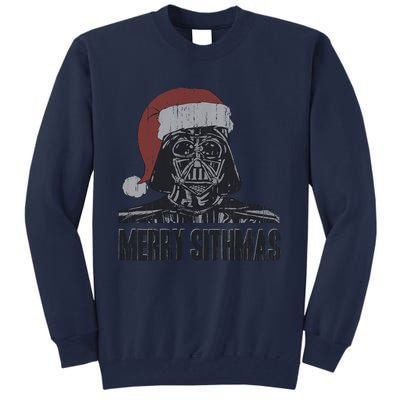 Christmas Merry Sithmas Distressed Tall Sweatshirt