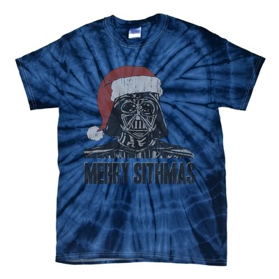 Christmas Merry Sithmas Distressed Tie-Dye T-Shirt