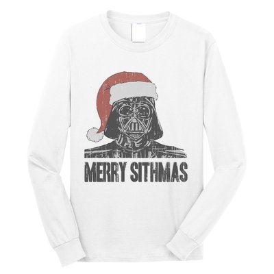 Christmas Merry Sithmas Distressed Long Sleeve Shirt