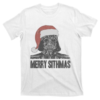 Christmas Merry Sithmas Distressed T-Shirt