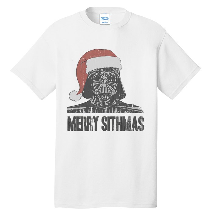 Christmas Merry Sithmas Distressed Tall T-Shirt