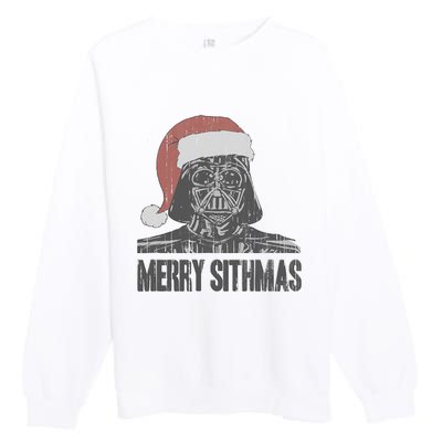 Christmas Merry Sithmas Distressed Premium Crewneck Sweatshirt