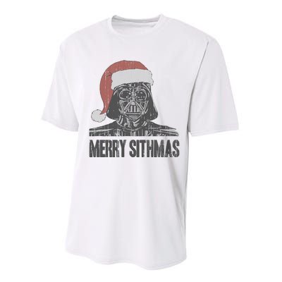 Christmas Merry Sithmas Distressed Performance Sprint T-Shirt