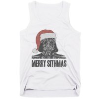 Christmas Merry Sithmas Distressed Tank Top