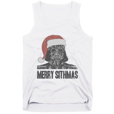 Christmas Merry Sithmas Distressed Tank Top