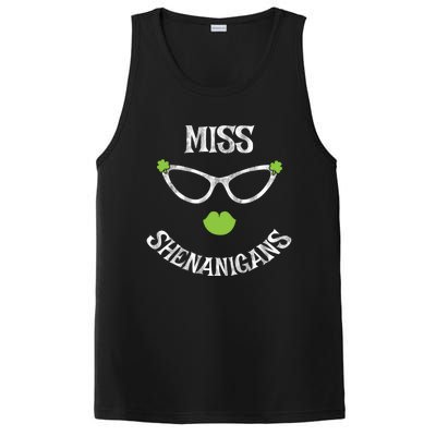 Cute Miss Shenanigans Funny St Patrick's Day Lucky Irish Gift PosiCharge Competitor Tank