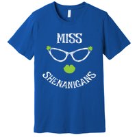 Cute Miss Shenanigans Funny St Patrick's Day Lucky Irish Gift Premium T-Shirt