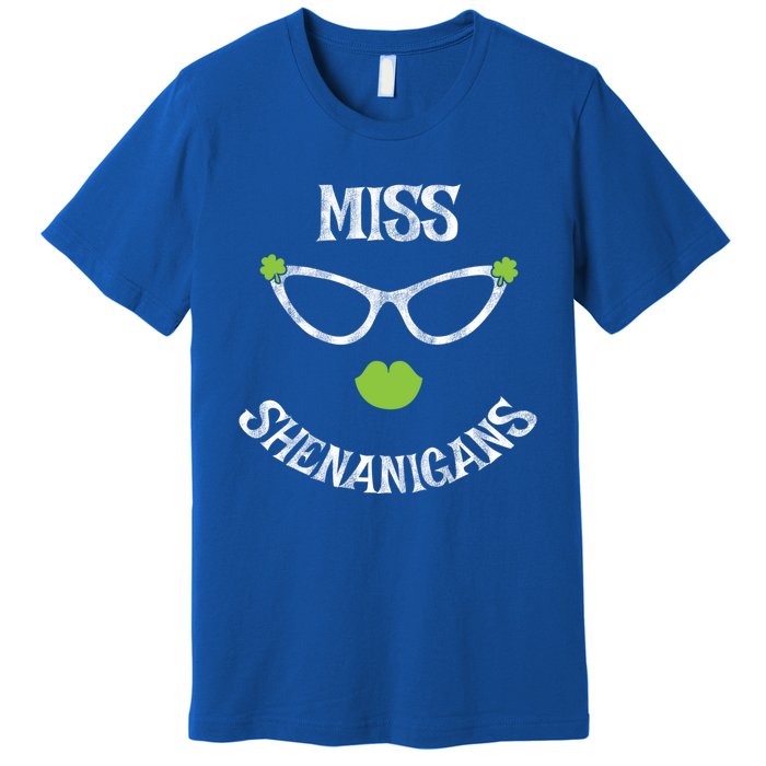 Cute Miss Shenanigans Funny St Patrick's Day Lucky Irish Gift Premium T-Shirt