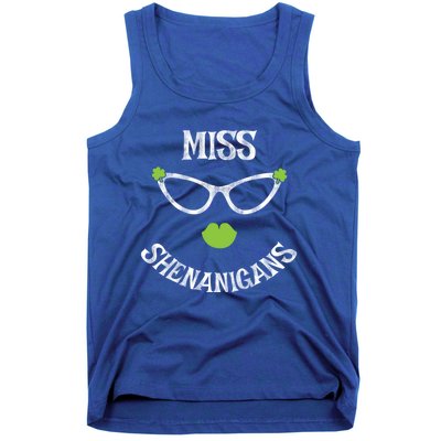 Cute Miss Shenanigans Funny St Patrick's Day Lucky Irish Gift Tank Top