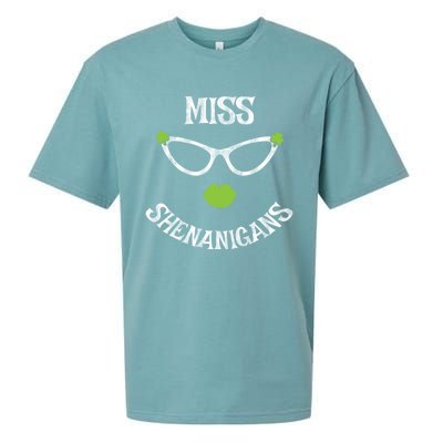 Cute Miss Shenanigans Funny St Patrick's Day Lucky Irish Gift Sueded Cloud Jersey T-Shirt