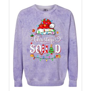 Christmas Morning Squad Red Buffalo Plaid Tree Santa Family Colorblast Crewneck Sweatshirt