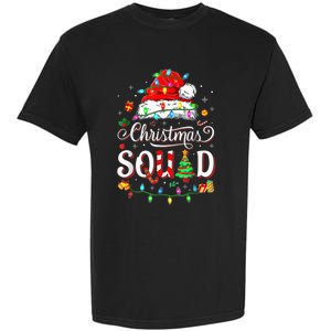 Christmas Morning Squad Red Buffalo Plaid Tree Santa Family Garment-Dyed Heavyweight T-Shirt