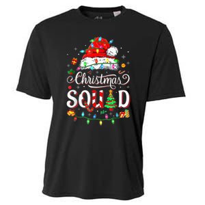 Christmas Morning Squad Red Buffalo Plaid Tree Santa Family Cooling Performance Crew T-Shirt