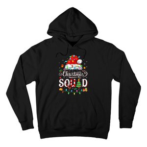 Christmas Morning Squad Red Buffalo Plaid Tree Santa Family Hoodie