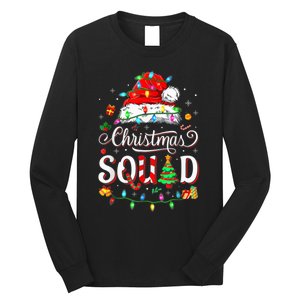 Christmas Morning Squad Red Buffalo Plaid Tree Santa Family Long Sleeve Shirt