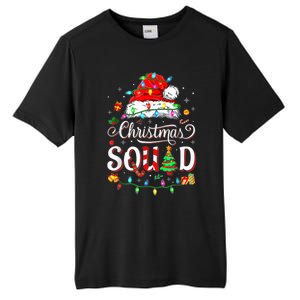 Christmas Morning Squad Red Buffalo Plaid Tree Santa Family Tall Fusion ChromaSoft Performance T-Shirt