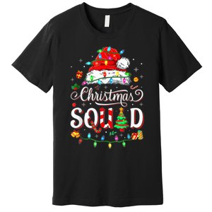 Christmas Morning Squad Red Buffalo Plaid Tree Santa Family Premium T-Shirt