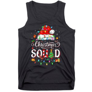 Christmas Morning Squad Red Buffalo Plaid Tree Santa Family Tank Top