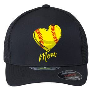 Cute Mom Softball Gift For Proud Pitchers Mama Aunt Gift Flexfit Unipanel Trucker Cap