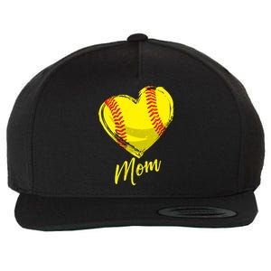 Cute Mom Softball Gift For Proud Pitchers Mama Aunt Gift Wool Snapback Cap