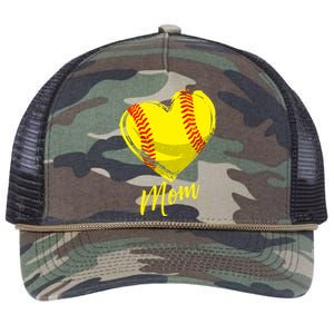 Cute Mom Softball Gift For Proud Pitchers Mama Aunt Gift Retro Rope Trucker Hat Cap