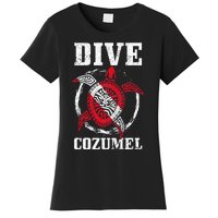 Cozumel Mexico Scuba Diving Flag Sea Turtle Scuba Diver Dive Women's T-Shirt