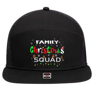 Christmas Morning Squad Xmas Holiday Pajama Matching Family 7 Panel Mesh Trucker Snapback Hat