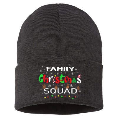 Christmas Morning Squad Xmas Holiday Pajama Matching Family Sustainable Knit Beanie