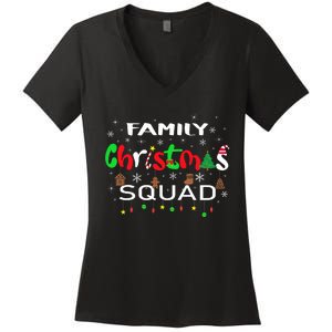 Christmas Morning Squad Xmas Holiday Pajama Matching Family Women's V-Neck T-Shirt